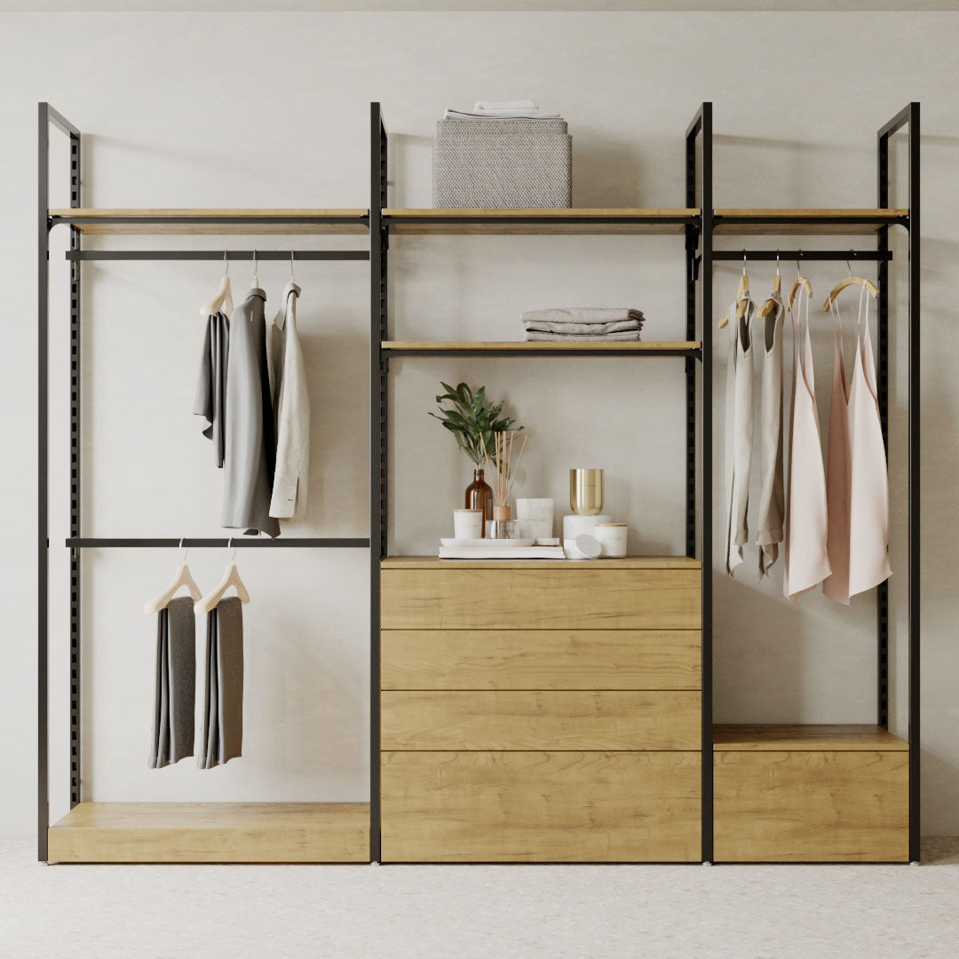 Addison Open Wardrobe | Style 1 | Teak Wood